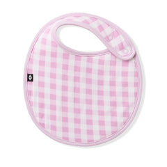 Cushy Bib in Gingham Thistle