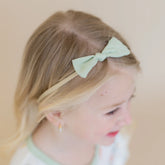 Tiny Nylon Bow in Basil