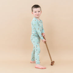 Long Sleeve Pajamas in Golf