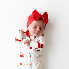 Bow Headband in Cardinal