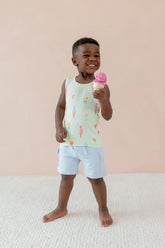 Toddler Tank Top in Mint Ice Cream