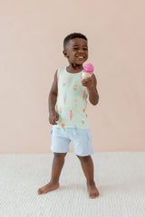 Toddler Tank Top in Mint Ice Cream