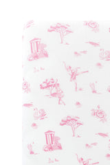 Crib Sheet in Toile Ballet