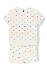 Short Sleeve Jogger Set in Pastel Mickey Mouse