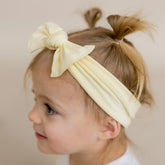Knotted Bow Headband in Chamomile