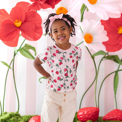 Toddler Basic Tee in Strawberry Fields