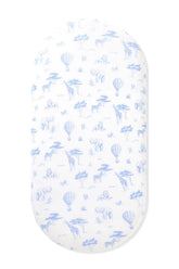 Oval Bassinet Sheet in Toile Safari