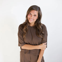 Women's Wide Leg Pant Set in Espresso