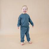 Bamboo Jersey Jogger Set in Atlantic