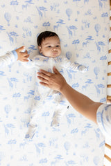Crib Sheet in Toile Safari