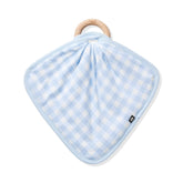 Lovey in Gingham Breeze with Removable Wooden Teething Ring