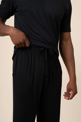 Men's Short Sleeve & Pant PJ Set in Midnight