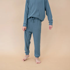 Ribbed Jogger Pant in Atlantic