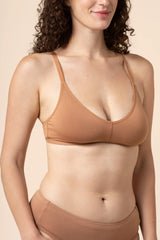 Women's V-Neck Bra in Latte