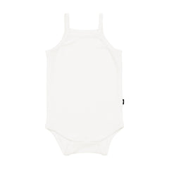 Ribbed Spaghetti Strap Bodysuit in Cloud