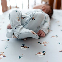 Zippered Footie in Mallard Duck