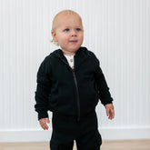 Fleece Zip Up Hoodie in Midnight