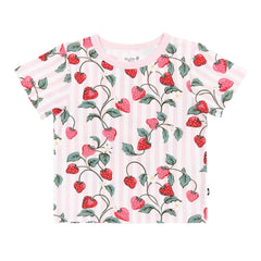 Toddler Basic Tee in Strawberry Fields