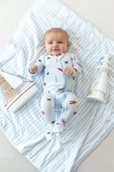 Baby Blanket in Small Mist Stripe 1.0