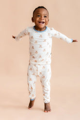 Long Sleeve Pajamas in Teddy Bear