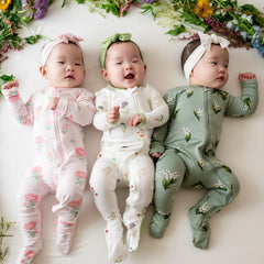 Zippered Footie in Wildflower