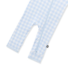 Zippered Romper in Gingham Breeze