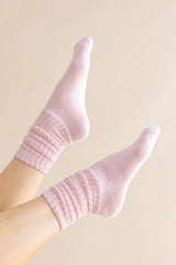 Adult Scrunch Socks in Blush