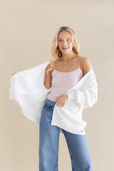 Chunky Knit Women's Oversized Cardigan in Cloud