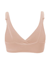 Women's Cross Front Bralette in Chai