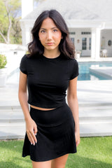 Bamboo Flex Skort in Midnight
