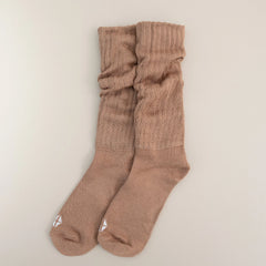 Adult Scrunch Socks in Latte