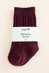 Knee High Socks in Burgundy