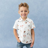 Toddler Short Sleeve Polo in Home Run