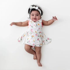 Polo Bodysuit Dress in Tulip