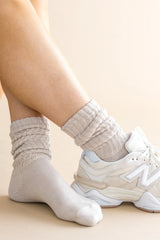 Adult Scrunch Socks in Oat