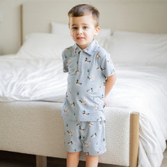 Drawstring Short in Mallard Duck