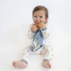 Lovey in Teddy Bear with Removable Wooden Teething Ring