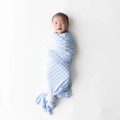 Swaddle Blanket in Gingham Breeze