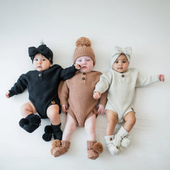 Chunky Knit Romper in Latte