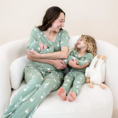 Short Sleeve with Pants Pajamas in Silly Goose