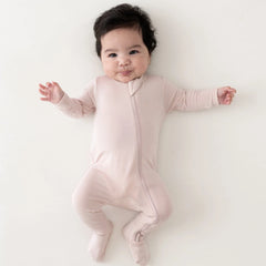 Zippered Footie in Blush
