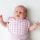 Cushy Bib in Gingham Thistle