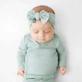 Knotted Bow Headband in Sage