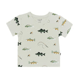 Toddler V-Neck Tee in Fishing