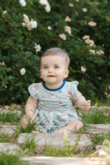 Twirl Bodysuit Dress in Patriotic Goose