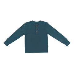 Long Sleeve Toddler Henley Tee in Atlantic
