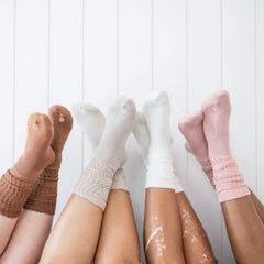 Adult Scrunch Socks in Latte