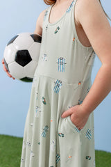 Tank Twirl Dress in Soccer