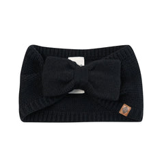 Chunky Knit Adult Bow Headband in Midnight