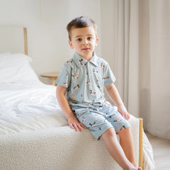 Toddler Short Sleeve Polo in Mallard Duck